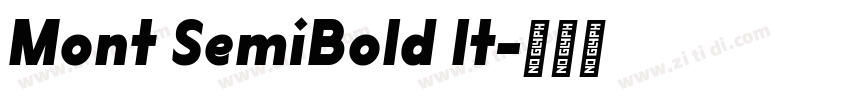 Mont SemiBold It字体转换